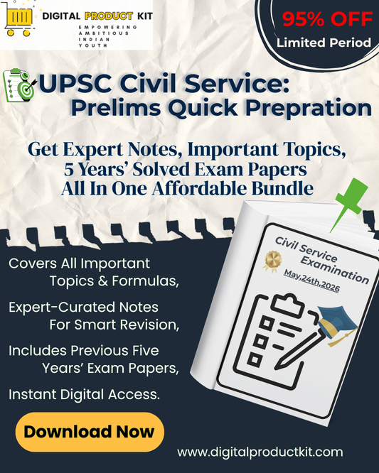 UPSC Civil Service (Prelims) Important Notes